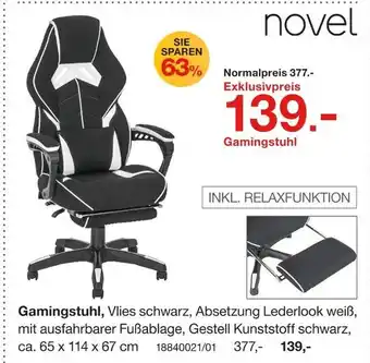 Möbelzentrum Pforzheim Novel gamingstuhl Angebot