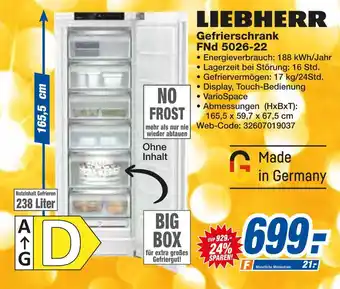 Expert Liebherr gefrierschrank fnd 5026-22 Angebot