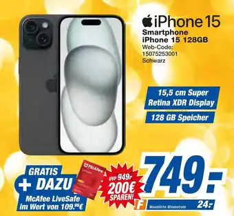 Expert Apple smartphone iphone 15 128gb Angebot