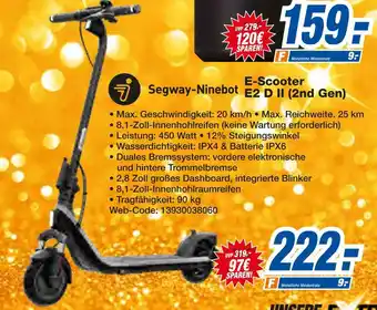 Expert Segway-ninebot e-scooter e2 d ii (2nd gen) Angebot