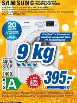 Expert Samsung waschmaschine ww90t4048ee/eg Angebot