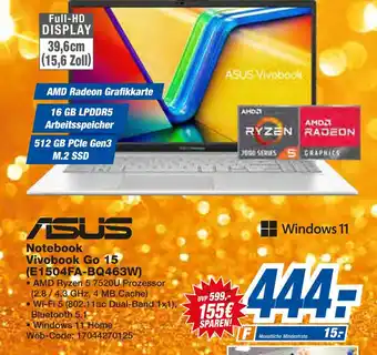 Expert Asus notebook vivobook go 15 Angebot