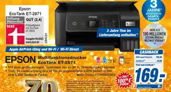 Expert Epson multifunktionsdrucker ecotank et-2871 Angebot