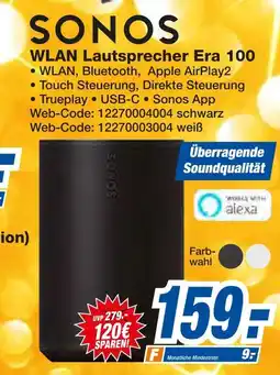 Expert Sonos wlan lautsprecher era 100 Angebot