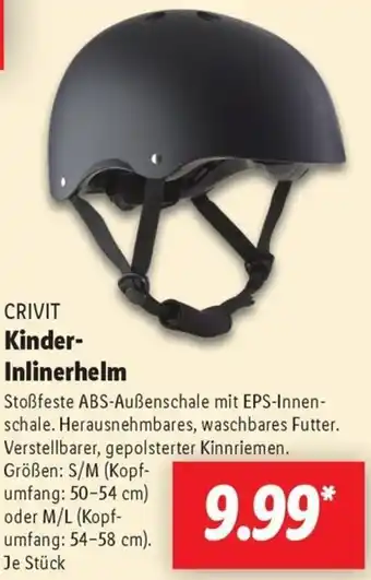 Lidl CRIVIT Kinder Inlinerhelm Angebot