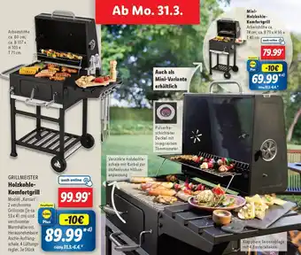 Lidl GRILLMEISTER Holzkohle Komfortgrill Angebot