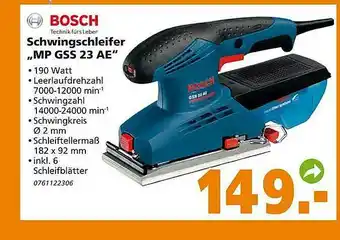 Globus Baumarkt Bosch Schwingschleifer Mpgss23ae Angebot