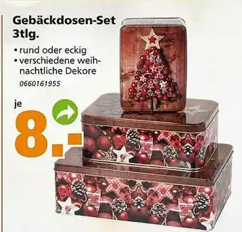 Globus Baumarkt Gebäckdosen-set 3tlg Angebot