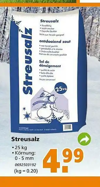 Globus Baumarkt Streusalz Angebot