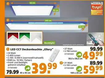 Globus Baumarkt Led Cct Deckenleuchte Ellery Angebot