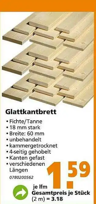 Globus Baumarkt Glattkantbrett Angebot