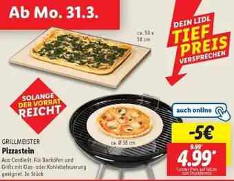 Lidl GRILLMEISTER Pizzastein Angebot