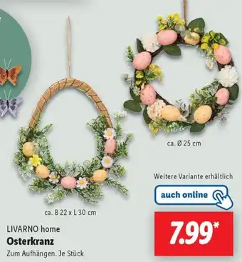 Lidl LIVARNO home Osterkranz Angebot