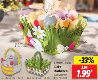 Lidl LIVARNO home Deko Körbchen Angebot