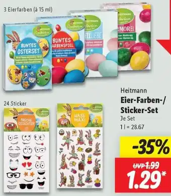 Lidl Heitmann Eier-Farben-/ Sticker-Set Angebot