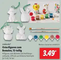 Lidl crelando Osterfiguren zum Bemalen, 12-teilig Angebot