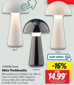 Lidl LIVARNO home Akku-Tischleuchte Angebot