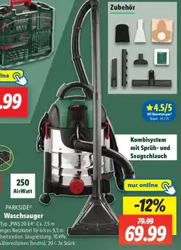 Lidl PARKSIDE Waschsauger Angebot