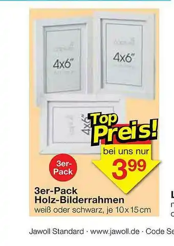 Jawoll 3er-pack Holz-bilderrahmen Angebot