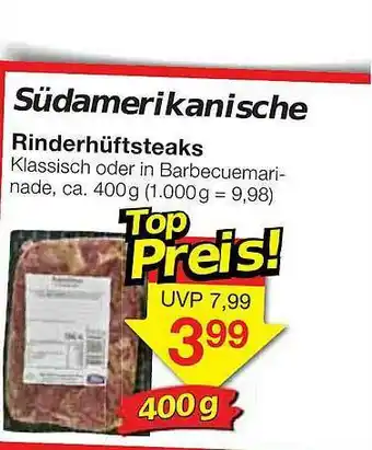 Jawoll Südamerikanische Rinderhüftsteaks Angebot