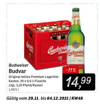 KONSUM Budweiser Budvar Angebot