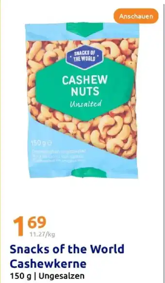 Action Snacks of the world cashewkerne Angebot