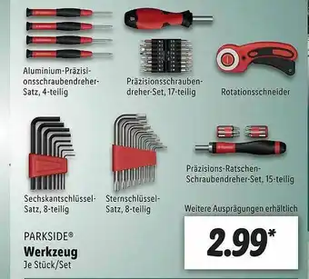 Lidl Parkside Werkzeug Angebot