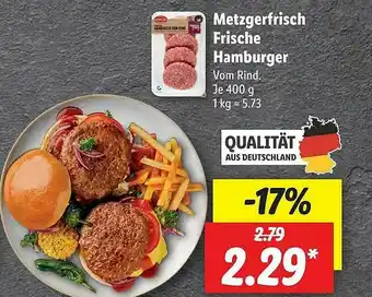 Lidl Metzgerfrisch Frische Hamburger Angebot