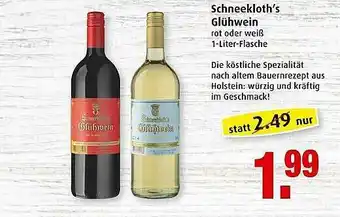 Markant Schneekloth's Glühwein Angebot
