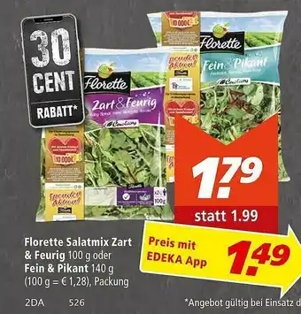 Marktkauf Florette Salatmix Zart & Feurig Oder Fein & Pikant Angebot