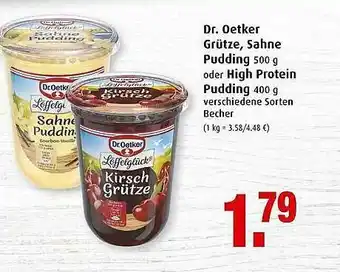 Markant Dr. Oetker Grütze Sahne Pudding Oder High Protein Pudding Angebot