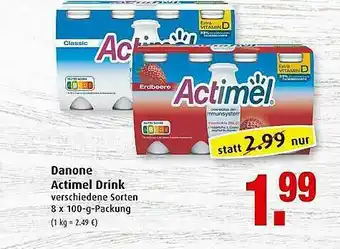 Markant Danone Actimel Drink Angebot