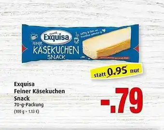 Markant Exquisa Feiner Käsekuchen Snack Angebot