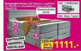 Möbel Boss Boxspringbett Vernon Angebot