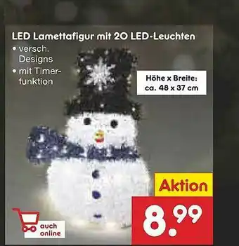 Netto Marken-Discount Led Lamettafigur Mit 20 Led-leuchten Angebot