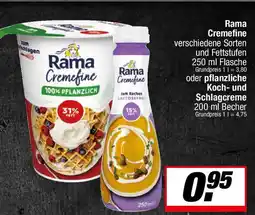 L. STROETMANN GROSSMARKT Rama Cremefine oder pflanzliche Koch- und Schlagcreme Angebot