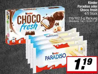 L. STROETMANN GROSSMARKT Kinder Paradiso oder Choco fresh 4/5 Stück Angebot