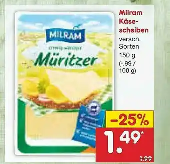 Netto Marken-Discount Milram Käse-scheiben Angebot