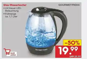 Netto Marken-Discount Glas-wasserkocher Gourmetmaxx Angebot