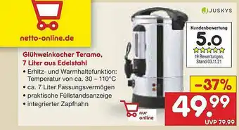 Netto Marken-Discount Glühweinkocher Teramoi 7 Liter Aus Edelstahl Juskys Angebot