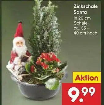 Netto Marken-Discount Zinkschale Santa Angebot