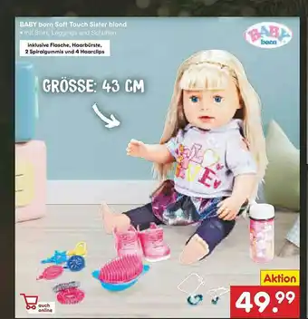 Netto Marken-Discount Baby Born Soft Touch Sister Blond Angebot