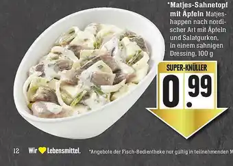 Edeka Matjes-sahnetopf Mit äpfeln Angebot