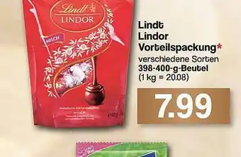 Famila Nord West Lindt Lindor Vorteilspackung Angebot