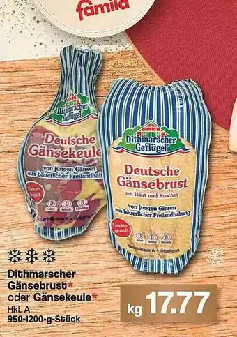 Famila Nord West Dithmarscher Gänsebrust Oder Gänsekeule Angebot