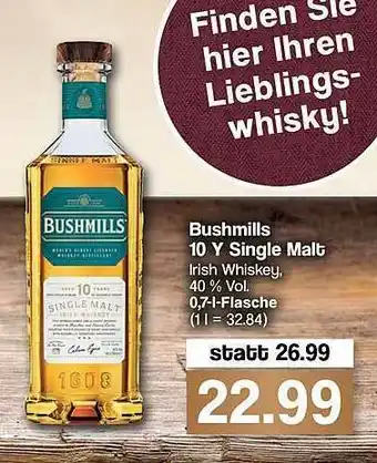 Famila Nord West Bushmills 10 Y Single Malt Angebot