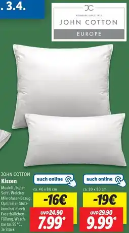 Lidl JOHN COTTON Kissen Angebot