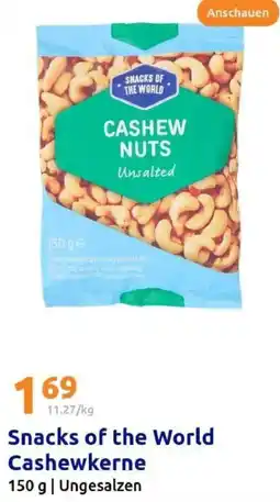 Action Snacks of the World Cashewkerne Angebot