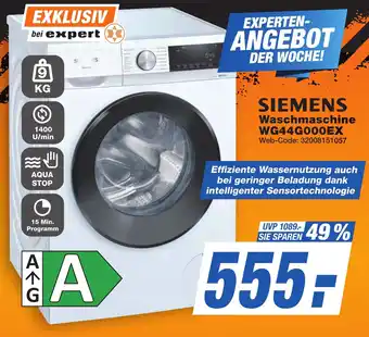 K+B Expert SIEMENS Waschmaschine WG44G000EX Angebot