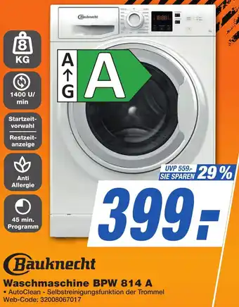 K+B Expert Bauknecht Waschmaschine BPW 814 A Angebot